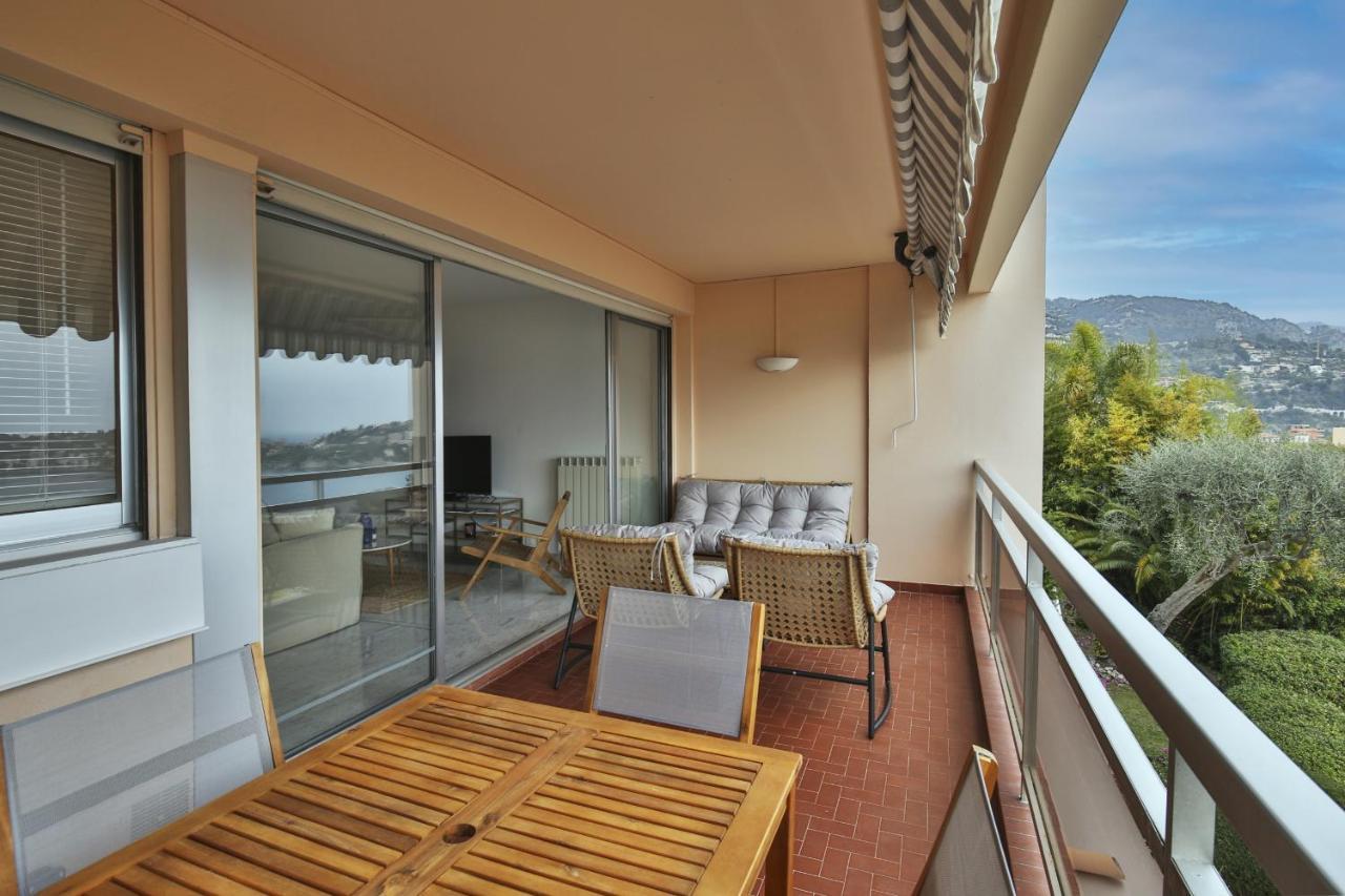 Sublime Appartement Vue Mer. Parking/Piscine/Clim Villefranche-sur-Mer Eksteriør bilde